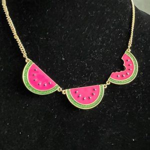 Betsey Johnson Watermelon Frontal Necklace
